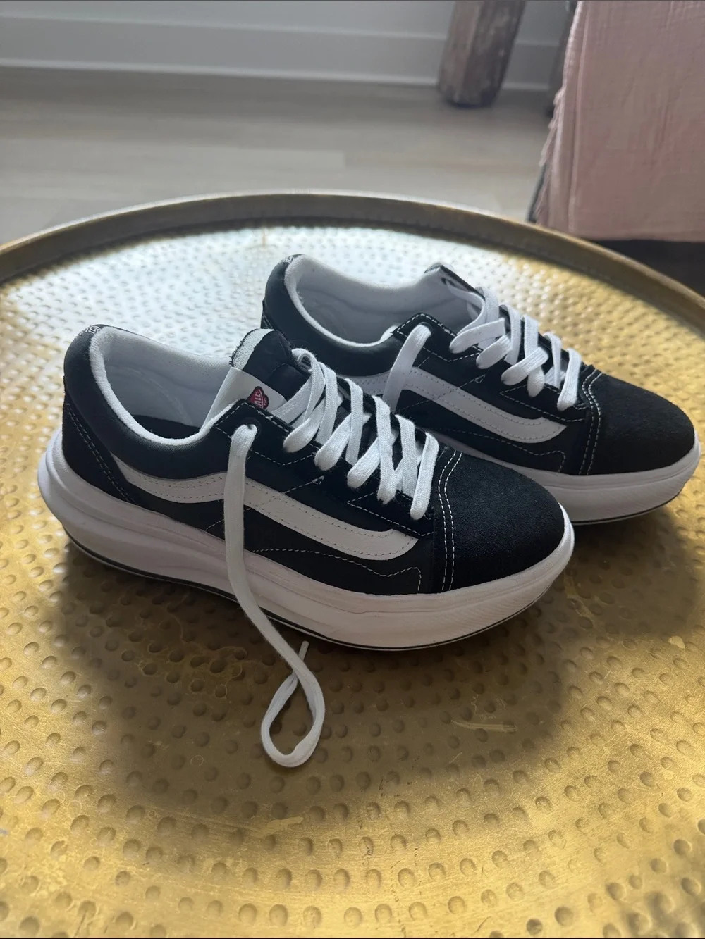 Vans Old Skool Platform Sneaker - Black & White - Picture 3 of 7